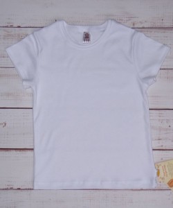 Футболка « Однотонна» білий, унісекс 3-4-5-6 років