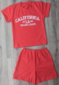 Костюм "California" красный, девочка 2-3-4-5 лет