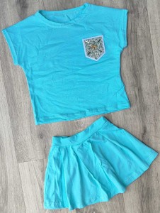 Костюм "Однотонний" блакитний, дівчинка 2-3-4-5 лет