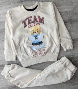 Костюм «TEAM” бежевый, девочка 2-3-4 лет