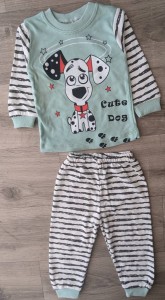 Піжама Supermini "Cute Dog"  м'ятна, унісекс 1-2-3 років