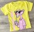 Футболка "Panther pink" желтый, девочка 1-2-3-4-5  лет, фото