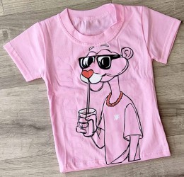 Футболка "Panther pink" пудровый, девочка 1-2-3-4-5  лет