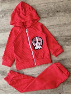 Костюм "Собачка" червоний, дівчинка 1-2-3 років