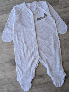 Чоловічок «Pumba» сірий, хлопчик 0-3-6-9 місяців