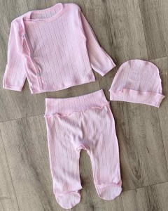 Комплект "однотонний " рожевий, дівчинка 0-3 місяців