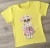 Футболка "Ведмедик" жовтий, дівчинка 5-6-7-8 років, фото