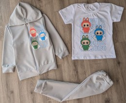 Костюм «Лабубу» сірий(світлий), хлопчик 3-4-5-6 років