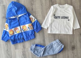Костюм Brava"Cute Leon" синий, мальчик 9-12-18-24 месяцев