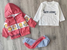 Костюм Brava"Cute Leon" красный, мальчик 9-12-18-24 месяцев