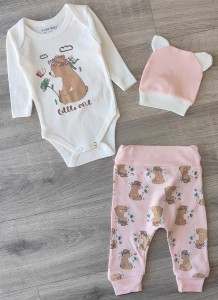 Комплект Findik "Little one", персиковий, дівчинка 3-6-9 місяців