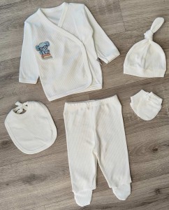 Комплект Findik "Слоник", білий, унісекс 3 місяця