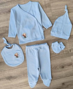 Комплект Findik "Мішка", блакитний, хлопчик 3 місяця