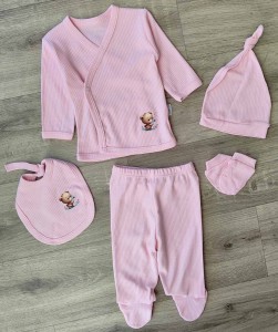 Комплект Findik "Мішка", рожевий, дівчинка 3 місяця