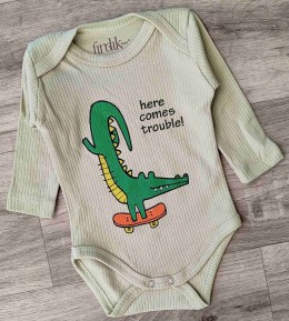 Боди Findik "Крокодил" зелений(олівка), хлопчик 3-6-9-12-18 місяців