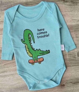 Боди Findik "Крокодил" зелений(м'ятний/бірюзовий), хлопчик 3-6-9-12-18 місяців