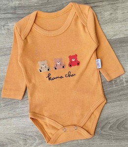 Боди Findik "Три ведмеді" коричневий(цегляний), унісекс 3-6-9-12-18 місяців