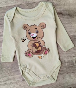 Боді Findik «Ведмедик» зелений (оливка), хлопчик 3-6-9-12-18 місяців