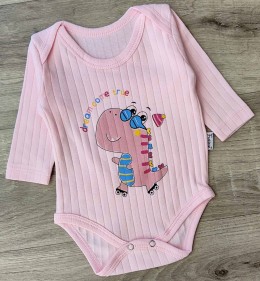 Боді Findik "Динозаврик" рожевий, дівчинка 3-6-9-12-18 місяців