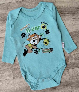 Боді Findik «Ведмедик» зелений (темний), хлопчик 3-6-9-12-18 місяців