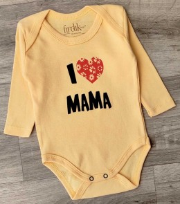 Боді Findik "I ❤ mama", помаранчевий, унісекс 3-6-9-12-18 місяців