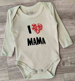 Боді Findik "I ❤ mama", зелений(олівка), унісекс 3-6-9-12-18 місяців