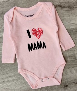 Боді Findik "I ❤ mama", рожевий, дівчинка 3-6-9-12-18 місяців