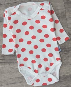 Боди Poli Foni"горошек" красный, девочка 0-3-6-9-12 месяцев