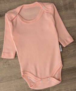Боди Poli Foni"однотонный" персиковый, девочка 0-3-6-9-12 месяцев