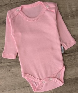 Боди Poli Foni"однотонный" розовій, девочка 0-3-6-9-12 месяцев