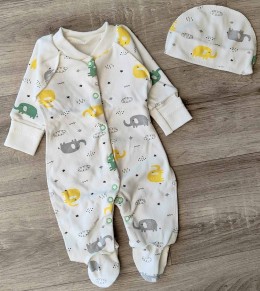 Человечек "слоник" молочный, унисекс 0-3-6 месяцев