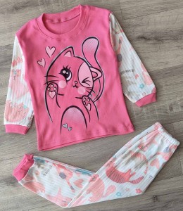 Піжама "Кішка 2" рожевий, дівчинка 2-3-4-5-6 років