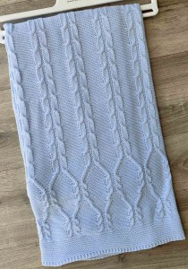 Плед Tricomer «Косичка мала» голубой, мальчик 100*110