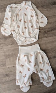 Комплект "зебра" білий, унісекс 0-3 місяців