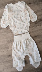 Комплект "слоник+зебра" білий, унісекс 0-3 місяців