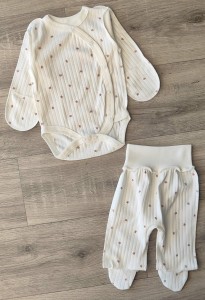 Комплект «Зірочки» білий, унісекс 0-3 місяців