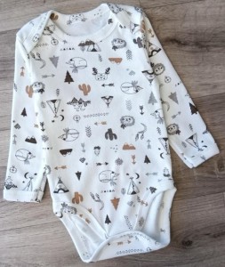 Боді "Кактуси", молочний, унісекс 9-12-18-24-36 місяців