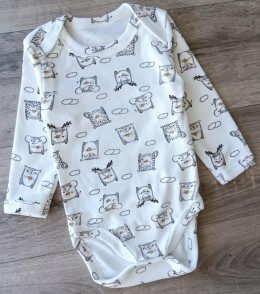 Боді "Сови", молочний, унісекс 9-12-18-24-36 місяців