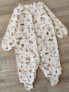 Чоловічок "Кактуси" белый, унісекс 0-3 місяців