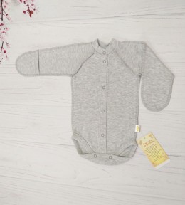 Боді "Однотонний", сірий, унісекс 0-3-6 місяців