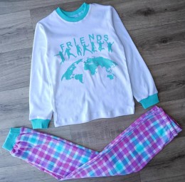 Піжама "Friends" зелений (бірюзовий), дівчинка 8-9-10-11-12 років