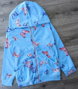 Кофта "Метелики", блакитний, дівчинка 1,5-2-3-4-5 років