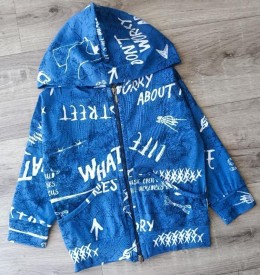 Кофта "Літери", синій, хлопчик 6-7-8-9-10 років