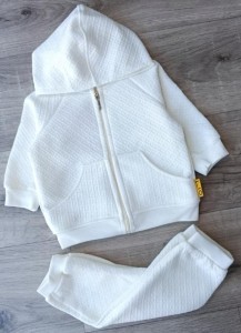 Костюм"Кишеня" молочний, унісекс 6-9-12-18-24-36 місяців