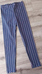 Лосини"Сердечко" , синій, дівчинка 7-8-9-10 років