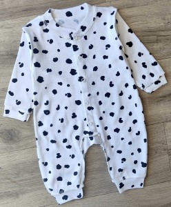 Человечек Murat Baby "Пятна" белый, унисекс 3-6-9-12 месяцев