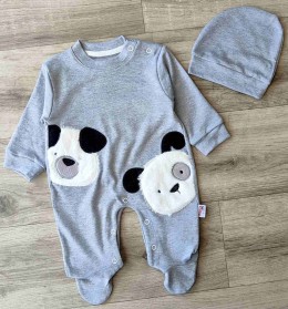 Человек Murat Baby "Панда" серый, мальчик 0-3 месяцев