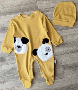 Человек Murat Baby "Панда" желтый, мальчик 0-3 месяцев