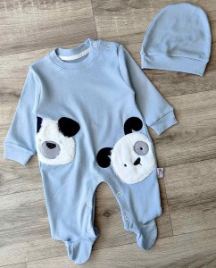 Человек Murat Baby "Панда" голубой, мальчик 0-3 месяцев