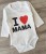 Боди Murat "I love mama" белый, унисекс 3-6-9-12-18 месяцев, фото